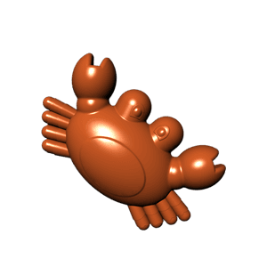 Crab chocolate design