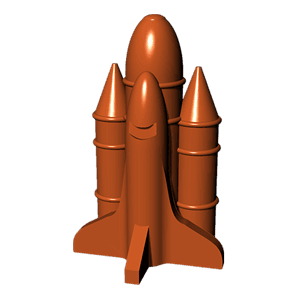 Rocket chocolate design