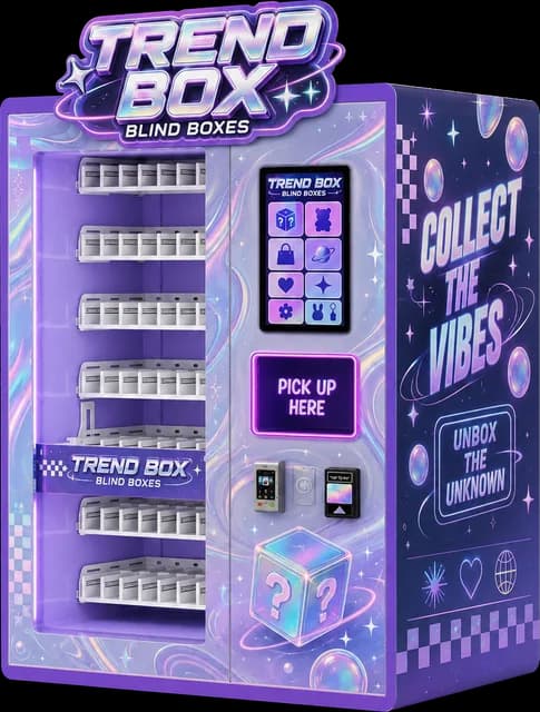 Máquina expendedora modelo AB, diseño cajas sorpresa 5