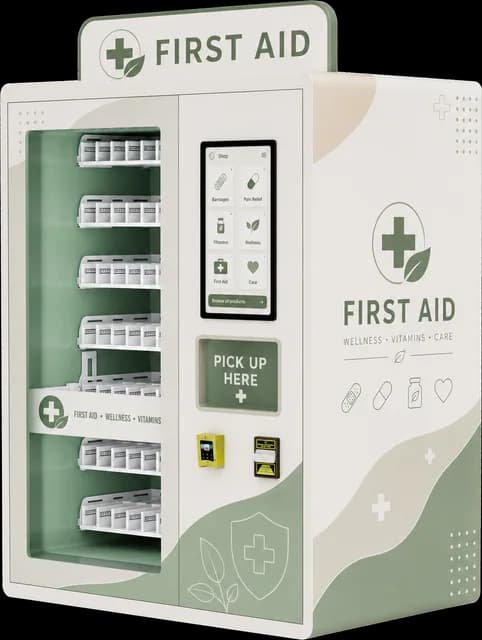 Máquina expendedora modelo AB, diseño farmacia 4