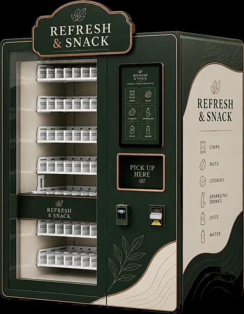Máquina expendedora modelo AB, diseño snacks 1