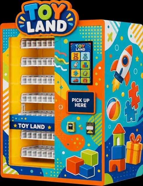 AB vending machine, Toys 5 design