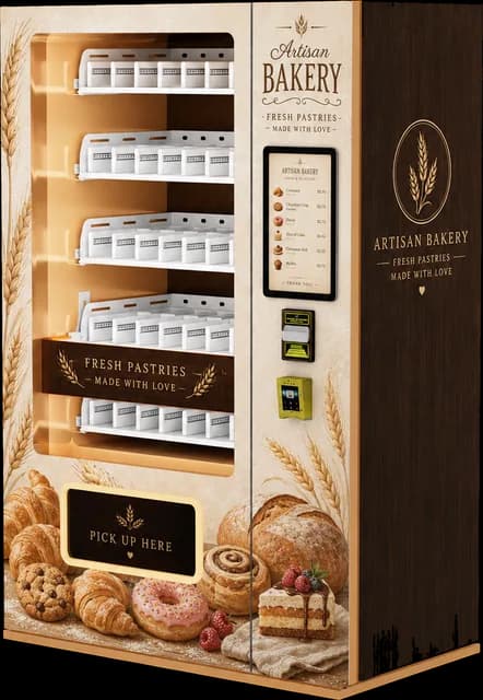 Máquina expendedora modelo AM, diseño panadería 1