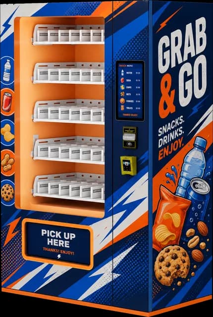 AM vending machine, Snacks 1 design