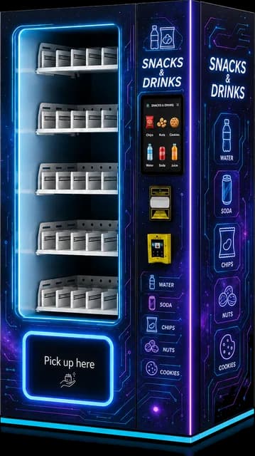 Máquina expendedora modelo AS, diseño snacks y bebidas 4