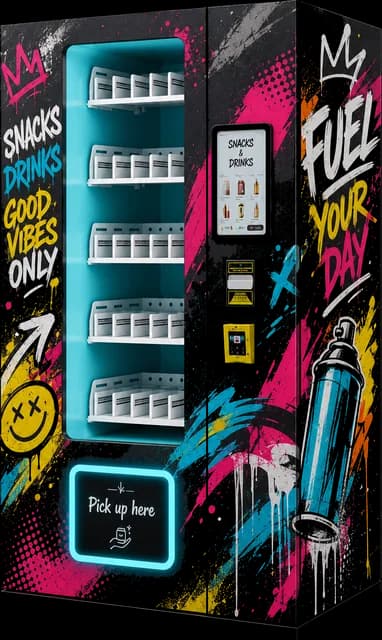 Máquina expendedora modelo AS, diseño snacks y bebidas 4