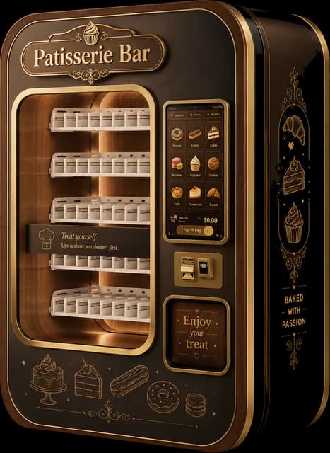 Máquina expendedora modelo LA, diseño panadería 1