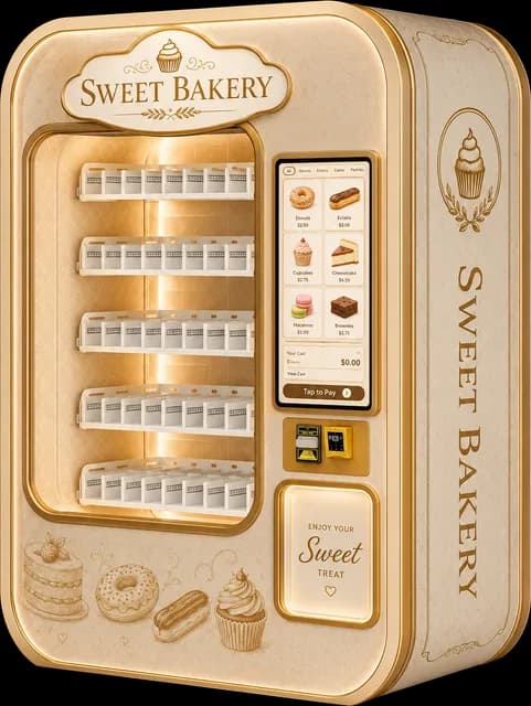 LA vending machine, Bakery 5 design