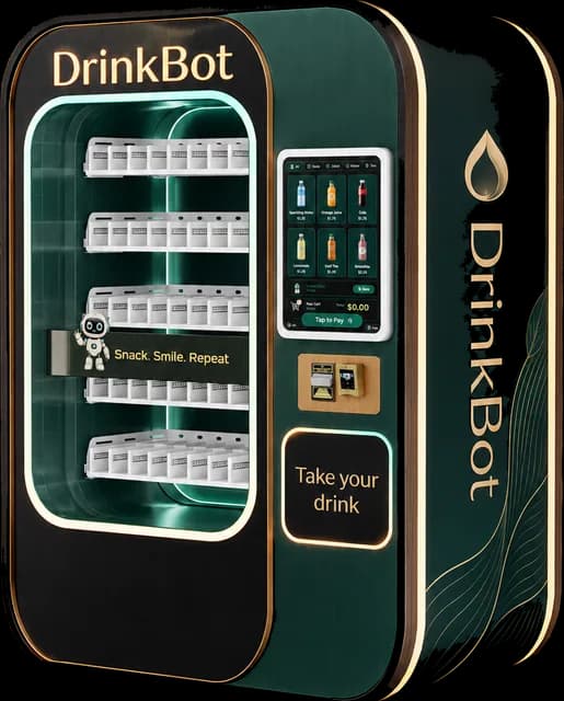 Máquina expendedora modelo LA, diseño bebidas 1