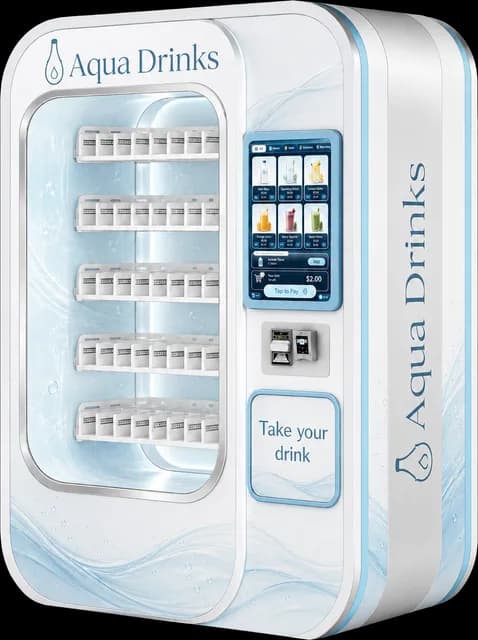 Máquina expendedora modelo LA, diseño bebidas 2