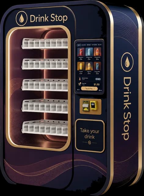 Máquina expendedora modelo LA, diseño bebidas 4