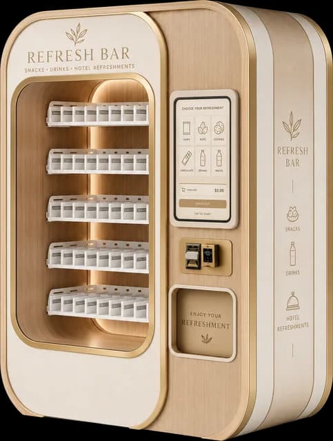 Máquina expendedora modelo LA, diseño hotel 1
