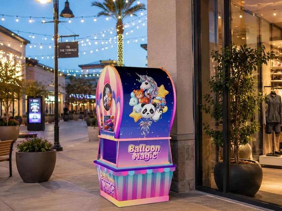 Futureino Balloon Magic displayed in a real retail venue