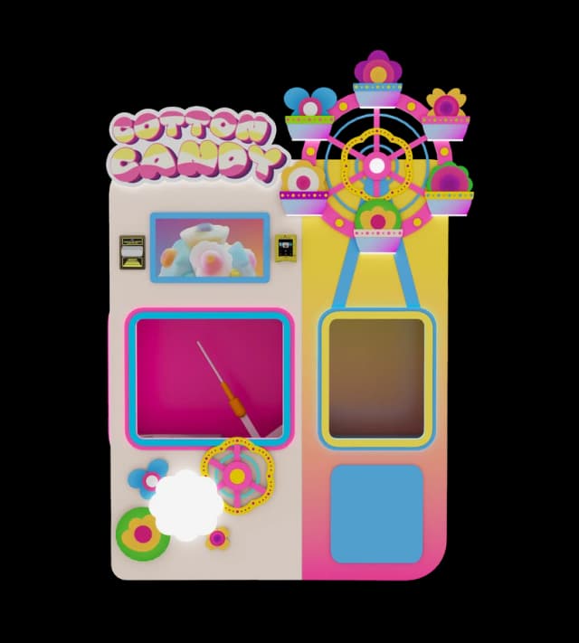 Cotton Candy Robot, vending machine by Futureino