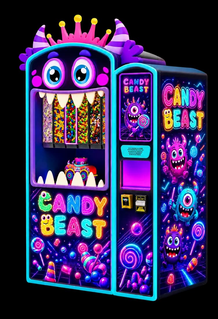 Candy Beast in the Neon Monster design