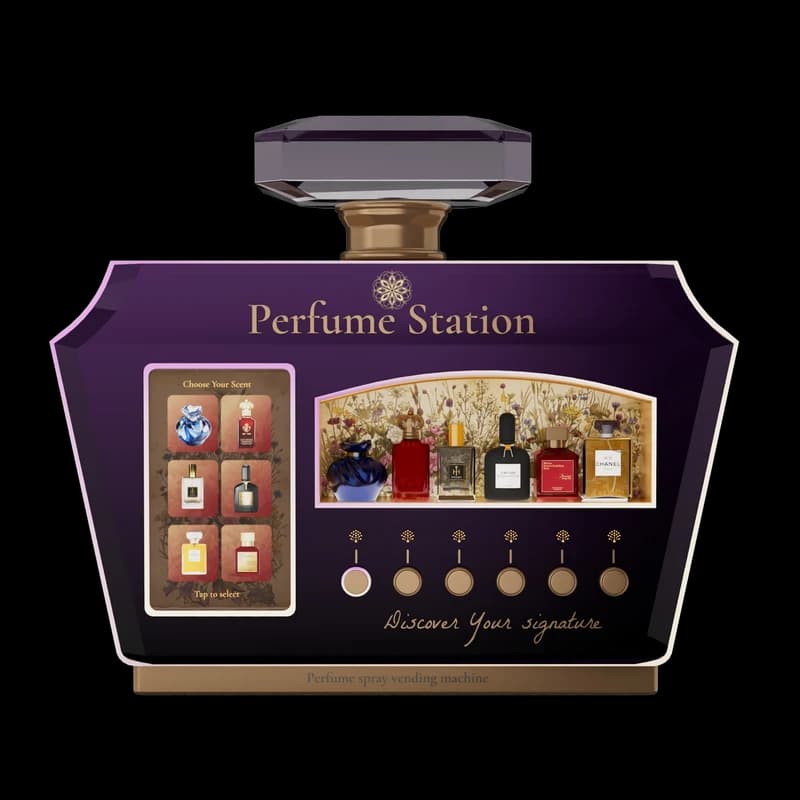 Perfume Station Parfümautomat, Vorderansicht